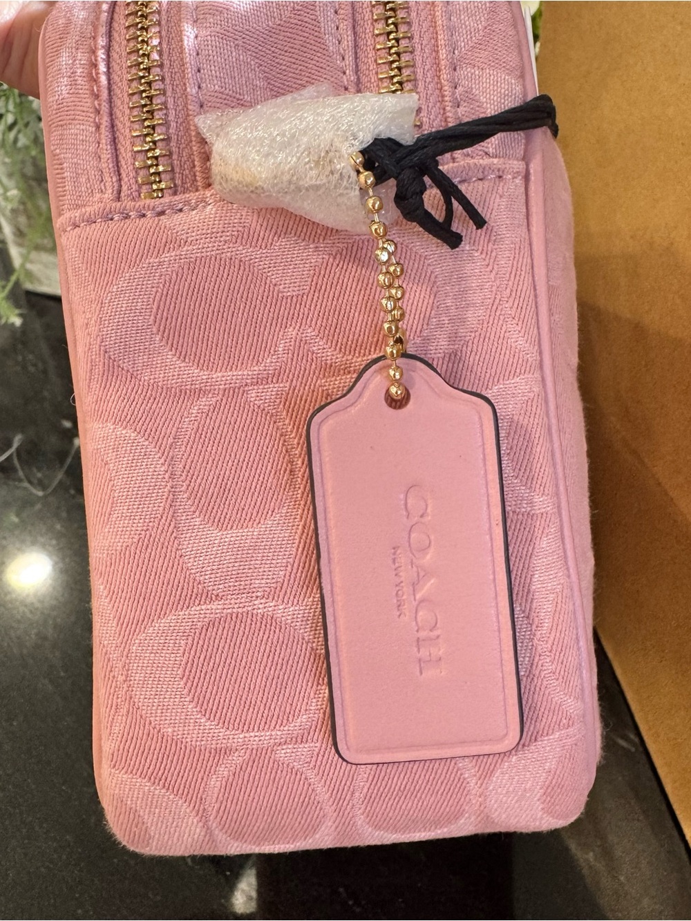 🌸COACH Carey Crossbody Bag in Signature Pink Denim Gold Hardware styleCER69 NWT - Picture 4 of 12